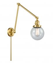 Innovations Lighting 238-SG-G204-6 - Beacon - 1 Light - 6 inch - Satin Gold -Adjustable Swing Arm