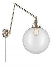 Innovations Lighting 238-SN-G202-12 - Beacon - 1 Light - 12 inch - Brushed Satin Nickel -Adjustable Swing Arm