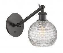 Innovations Lighting 317-1W-OB-G122C-6CL - Athens - 1 Light - 6 inch - Oil Rubbed Bronze - Adjustable Sconce