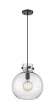Innovations Lighting 410-1PM-BK-G410-12SDY - Newton Sphere - 1 Light - 12 inch - Matte Black - Cord hung - Mini Pendant