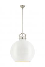 Innovations Lighting 410-1SL-SN-M410-18W - Newton Sphere - 1 Light - 18 inch - Satin Nickel - Pendant