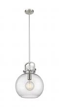 Innovations Lighting 410-1SM-SN-G410-12SDY - Newton Sphere - 1 Light - 12 inch - Brushed Satin Nickel - Stem Hung - Mini Pendant