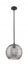 Innovations Lighting 434-1S-BK-G1213-10SM - Crown Point - 1 Light - 10 inch - Matte Black - Pendant