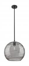 Innovations Lighting 434-1S-BK-G1213-12SM - Crown Point - 1 Light - 12 inch - Matte Black - Pendant