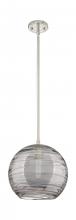 Innovations Lighting 434-1S-PN-G1213-10SM - Crown Point - 1 Light - 10 inch - Polished Nickel - Pendant