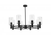 Innovations Lighting 434-8CR-BK-G434-7CL - Crown Point - 8 Light - 32 inch - Matte Black - Chandelier