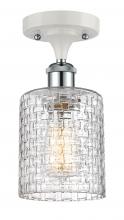 Innovations Lighting 516-1C-WPC-G112C-5CL - Cobbleskill - 1 Light - 5 inch - White Polished Chrome - Semi-Flush Mount