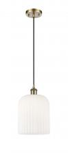 Innovations Lighting 516-1P-AB-G559-8GWH - Bridal Veil - 1 Light - 5 inch - Antique Brass - Cord hung - Mini Pendant
