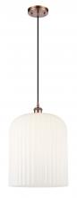 Innovations Lighting 516-1P-AC-G559-12GWH - Bridal Veil - 1 Light - 5 inch - Antique Copper - Cord hung - Mini Pendant