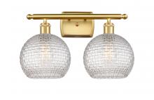 Innovations Lighting 516-2W-SG-G122C-8CL - Athens - 2 Light - 18 inch - Satin Gold - Bath Vanity Light