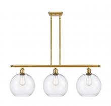 Innovations Lighting 516-3I-SG-G122-10 - Athens - 3 Light - 37 inch - Satin Gold - Stem Hung - Island Light
