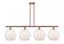 Innovations Lighting 516-4I-AC-G121-10RW - Farmhouse Rope - 4 Light - 48 inch - Antique Copper - Cord hung - Island Light