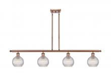 Innovations Lighting 516-4I-AC-G122C-6CL - Athens - 4 Light - 48 inch - Antique Copper - Cord hung - Island Light
