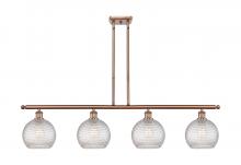 Innovations Lighting 516-4I-AC-G122C-8CL - Athens - 4 Light - 48 inch - Antique Copper - Cord hung - Island Light