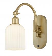 Innovations Lighting 518-1W-SG-G559-5GWH - Bridal Veil - 1 Light - 5 inch - Satin Gold - Adjustable Swing Arm