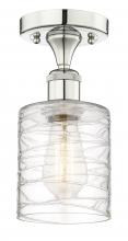 Innovations Lighting 616-1F-PN-G1113 - Cobbleskill - 1 Light - 5 inch - Polished Nickel - Semi-Flush Mount