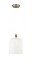 Innovations Lighting 616-1P-AB-G559-8GWH - Bridal Veil - 1 Light - 5 inch - Antique Brass - Cord hung - Mini Pendant
