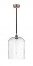 Innovations Lighting 616-1P-AC-G559-12SDY - Bridal Veil - 1 Light - 5 inch - Antique Copper - Cord hung - Mini Pendant