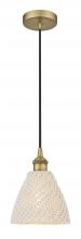 Innovations Lighting 616-1P-BB-NBD-75-NAT - Bristol Natural - 1 Light - 6 inch - Brushed Brass - Cord hung - Mini Pendant