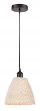 Innovations Lighting 616-1P-OB-NBD-9-NAT - Bristol Natural - 1 Light - 6 inch - Oil Rubbed Bronze - Cord hung - Mini Pendant