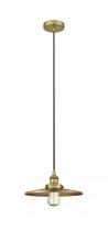 Innovations Lighting 616-1PH-BB-MFR-BB-12 - Appalachian - 1 Light - 12 inch - Brushed Brass - Cord hung - Mini Pendant
