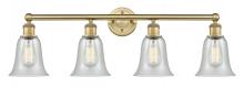 Innovations Lighting 616-4W-BB-G2812 - Hanover - 4 Light - 33 inch - Brushed Brass - Bath Vanity Light