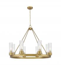 Innovations Lighting 617-8CR-BB-G617-8SCL - Boreas - 6 Light - 36 inch - Brushed Brass - Chandelier