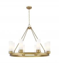 Innovations Lighting 617-8CR-BB-G617-8SWH - Boreas - 6 Light - 36 inch - Brushed Brass - Chandelier