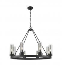 Innovations Lighting 617-8CR-BK-G617-8SM - Boreas - 6 Light - 36 inch - Matte Black - Chandelier