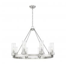 Innovations Lighting 617-8CR-SN-G617-8SDY - Boreas - 6 Light - 36 inch - Satin Nickel - Chandelier