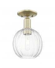 Innovations Lighting 716-1C-AB-G458-7CL - Preston - 1 Light - 6 inch - Antique Brass - Semi-Flush Mount