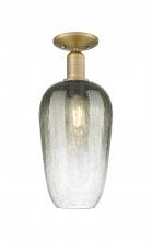 Innovations Lighting 716-1C-BB-G484-7SL - Brookhaven Flute - 1 Light - 6 inch - Brushed Brass - Semi-Flush Mount