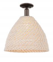 Innovations Lighting 716-1C-OB-NBD-16-NAT - Bristol Natural - 1 Light - 6 inch - Oil Rubbed Bronze - Semi-Flush Mount
