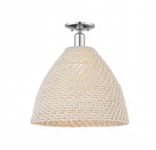 Innovations Lighting 716-1C-PC-NBD-16-NAT - Bristol Natural - 1 Light - 6 inch - Polished Chrome - Semi-Flush Mount