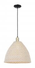 Innovations Lighting 716-1P-BAB-NBD-16-NAT - Bristol Natural - 1 Light - 6 inch - Black Antique Brass - Cord hung - Mini Pendant