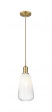 Innovations Lighting 716-1P-BB-G480-6OP - Brookhaven Almond - 1 Light - 6 inch - Brushed Brass - Cord hung - Mini Pendant