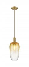 Innovations Lighting 716-1P-BB-G484-7AM - Brookhaven Flute - 1 Light - 6 inch - Brushed Brass - Cord hung - Mini Pendant