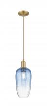 Innovations Lighting 716-1P-BB-G484-7SB - Brookhaven Flute - 1 Light - 6 inch - Brushed Brass - Cord hung - Mini Pendant