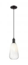 Innovations Lighting 716-1P-BK-G480-6OP - Brookhaven Almond - 1 Light - 6 inch - Matte Black - Cord hung - Mini Pendant
