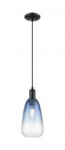 Innovations Lighting 716-1P-BK-G480-6SB - Brookhaven Almond - 1 Light - 6 inch - Matte Black - Cord hung - Mini Pendant