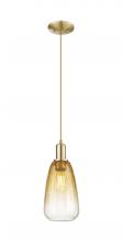 Innovations Lighting 716-1P-CB-G480-6AM - Brookhaven Almond - 1 Light - 6 inch - Champagne Bronze - Cord hung - Mini Pendant