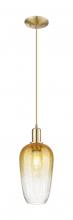 Innovations Lighting 716-1P-CB-G484-7AM - Brookhaven Flute - 1 Light - 6 inch - Champagne Bronze - Cord hung - Mini Pendant