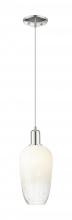Innovations Lighting 716-1P-PN-G484-7OP - Brookhaven Flute - 1 Light - 6 inch - Polished Nickel - Cord hung - Mini Pendant