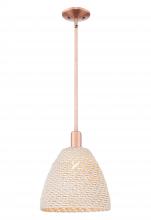 Innovations Lighting 716-1S-AC-NBD-12-NAT - Bristol Natural - 1 Light - 6 inch - Antique Copper - Mini Pendant