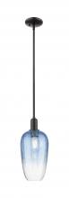 Innovations Lighting 716-1S-BK-G484-7SB - Brookhaven Flute - 1 Light - 6 inch - Matte Black - Mini Pendant