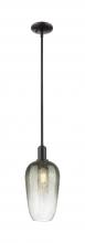 Innovations Lighting 716-1S-BK-G484-7SL - Brookhaven Flute - 1 Light - 6 inch - Matte Black - Mini Pendant