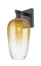 Innovations Lighting 716-1W-BK-G484-7AM - Brookhaven Flute - 1 Light - 6 inch - Matte Black - Sconce