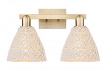 Innovations Lighting 716-2W-CB-NBD-75-NAT - Bristol Natural - 2 Light - 16 inch - Brushed Champagne Bronze - Bath Vanity Light
