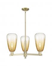 Innovations Lighting 716-3CR-AB-G480-6AM - Brookhaven Almond - 3 Light - 18 inch - Antique Brass - Flush Mount