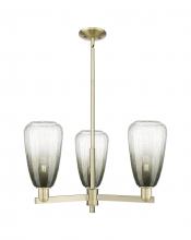 Innovations Lighting 716-3CR-AB-G480-6SL - Brookhaven Almond - 3 Light - 18 inch - Antique Brass - Flush Mount